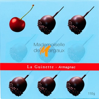 cerezas armagnac con chocolate negro estuche 110 g - Mademoiselle De Margaux