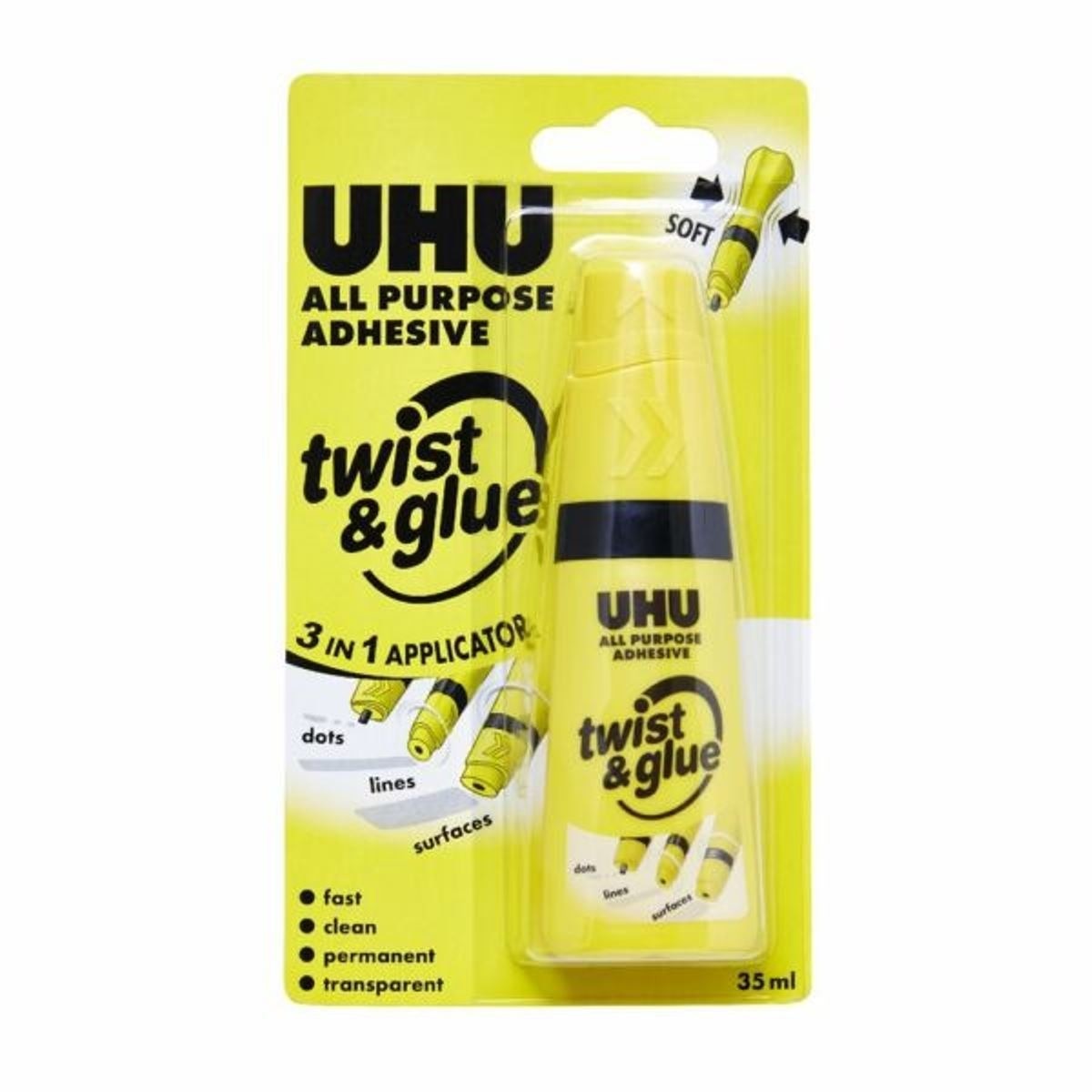 Imagem 0 de Blister Cola Universal Twist&Glue sem Solventes 35 ml amarelo