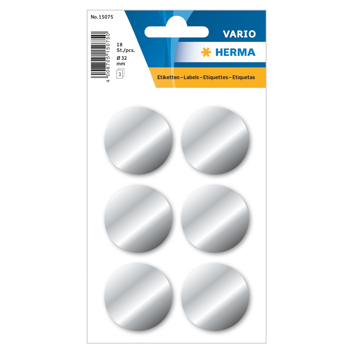 Imagem 0 de Etiquetas Prateadas Herma