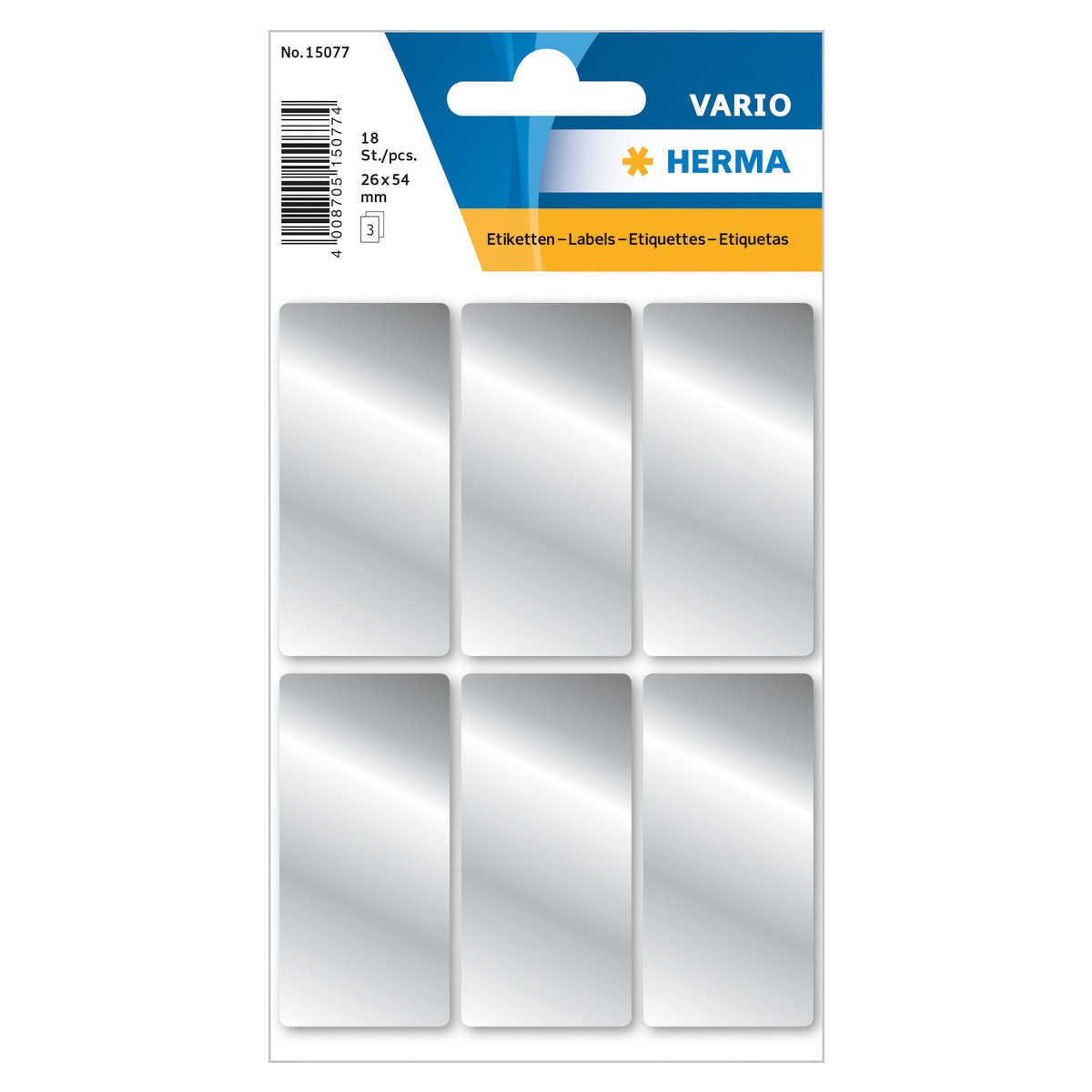 Imagem 0 de Etiquetas Prateadas Herma