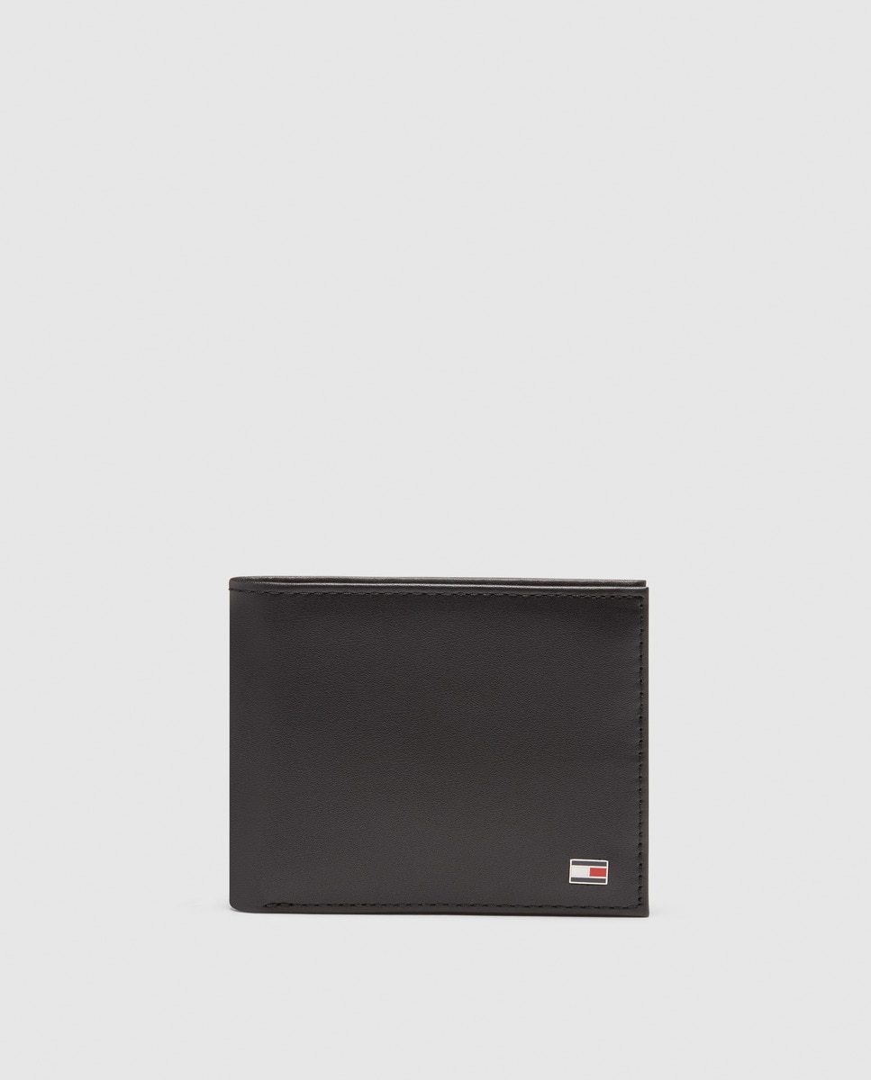 Carteira em pele com capacidade para seis cartões Preto-1