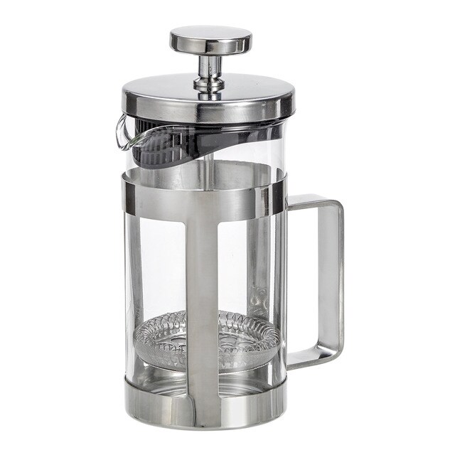 Cafetera de émbolo de acero inoxidable y cristal El Corte Inglés Cafetera de émbolo de acero inoxidable y cristal El Corte Inglés