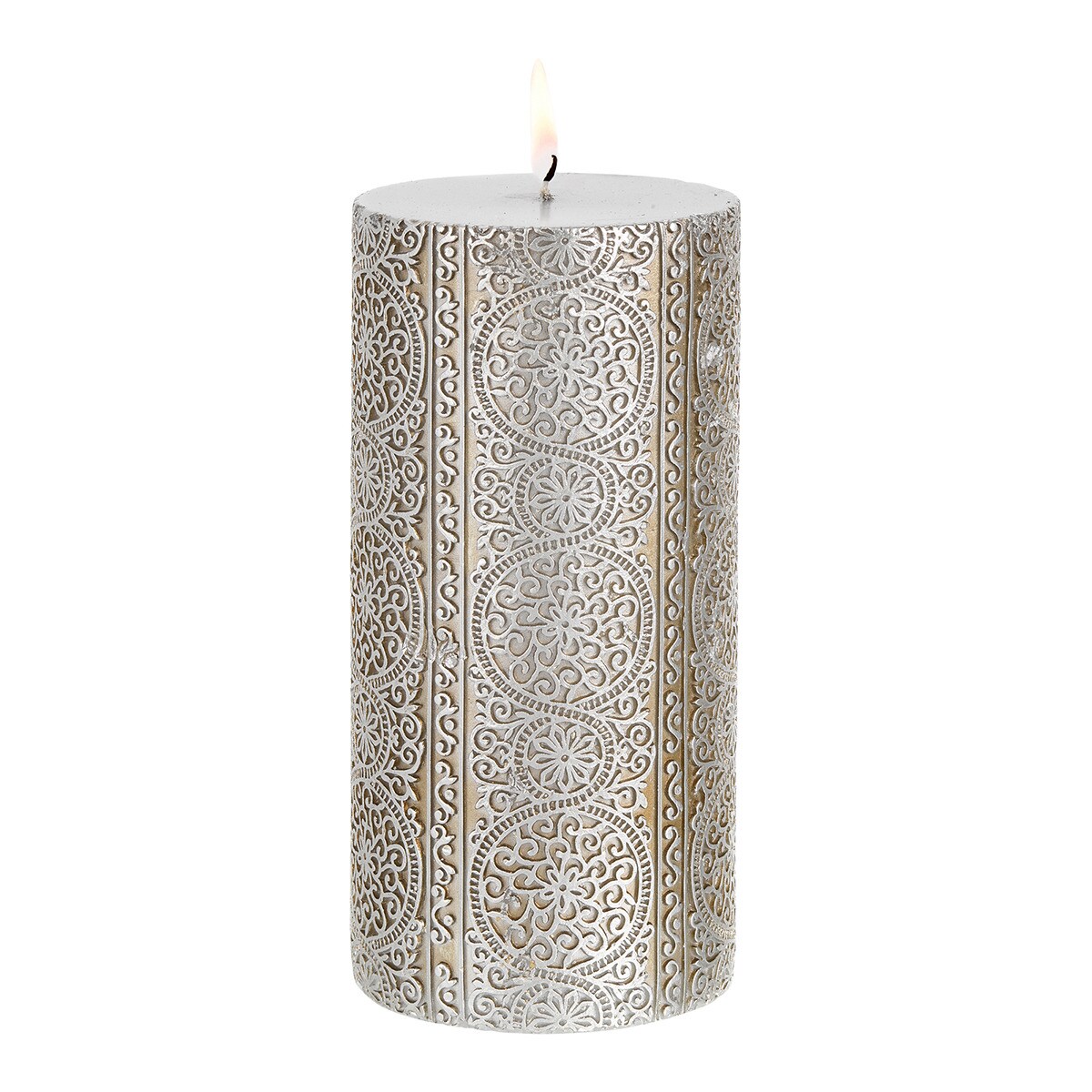 Bougie bloc à motif reliéfées