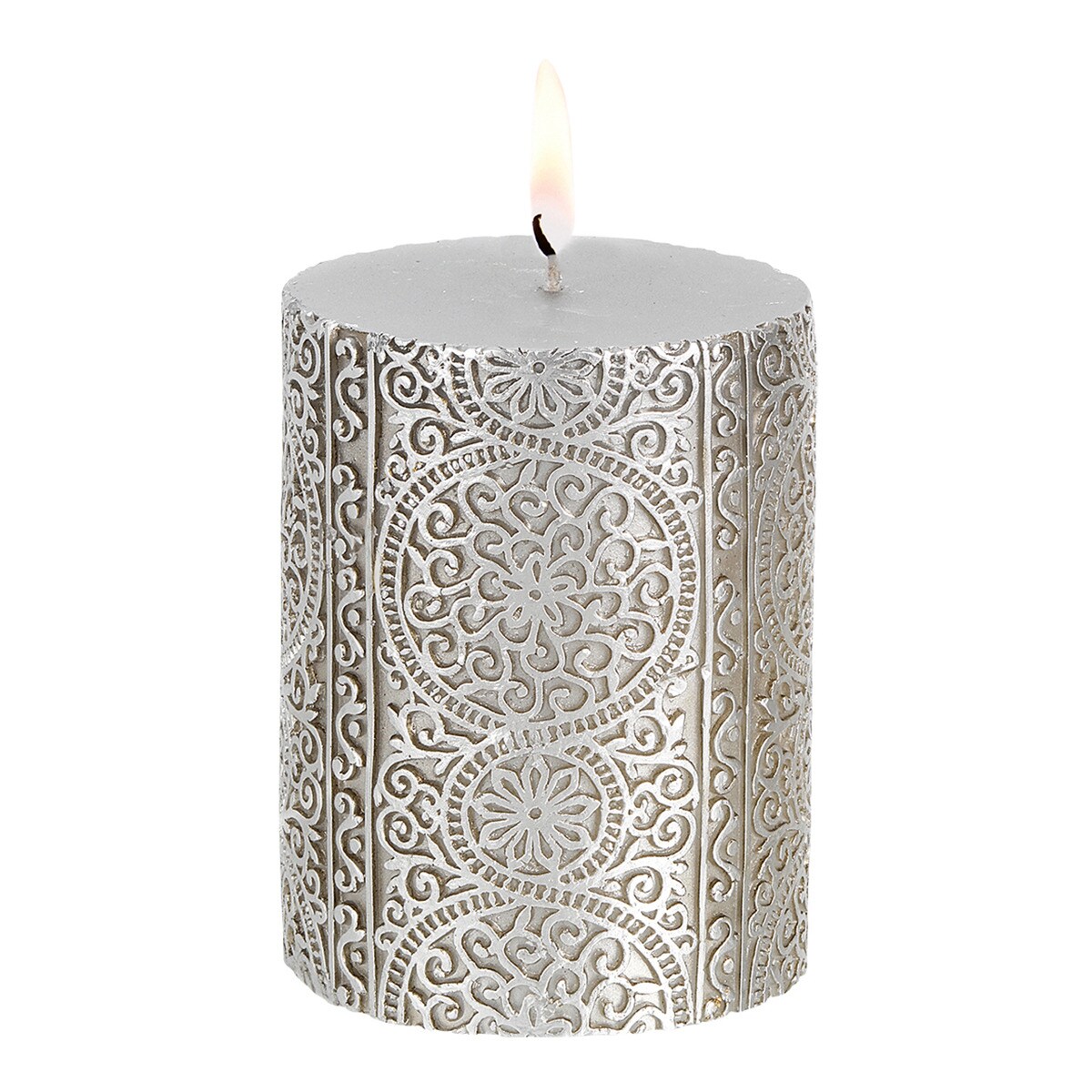 Bougie bloc à motif reliéfées