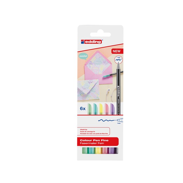 Imagen 0 de Rotuladores Pack 6 Unidades Pastel Edding 1200