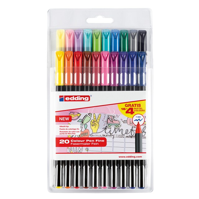 Imagem 0 de Marcadores Pack 16+4 Unidades Edding 1200