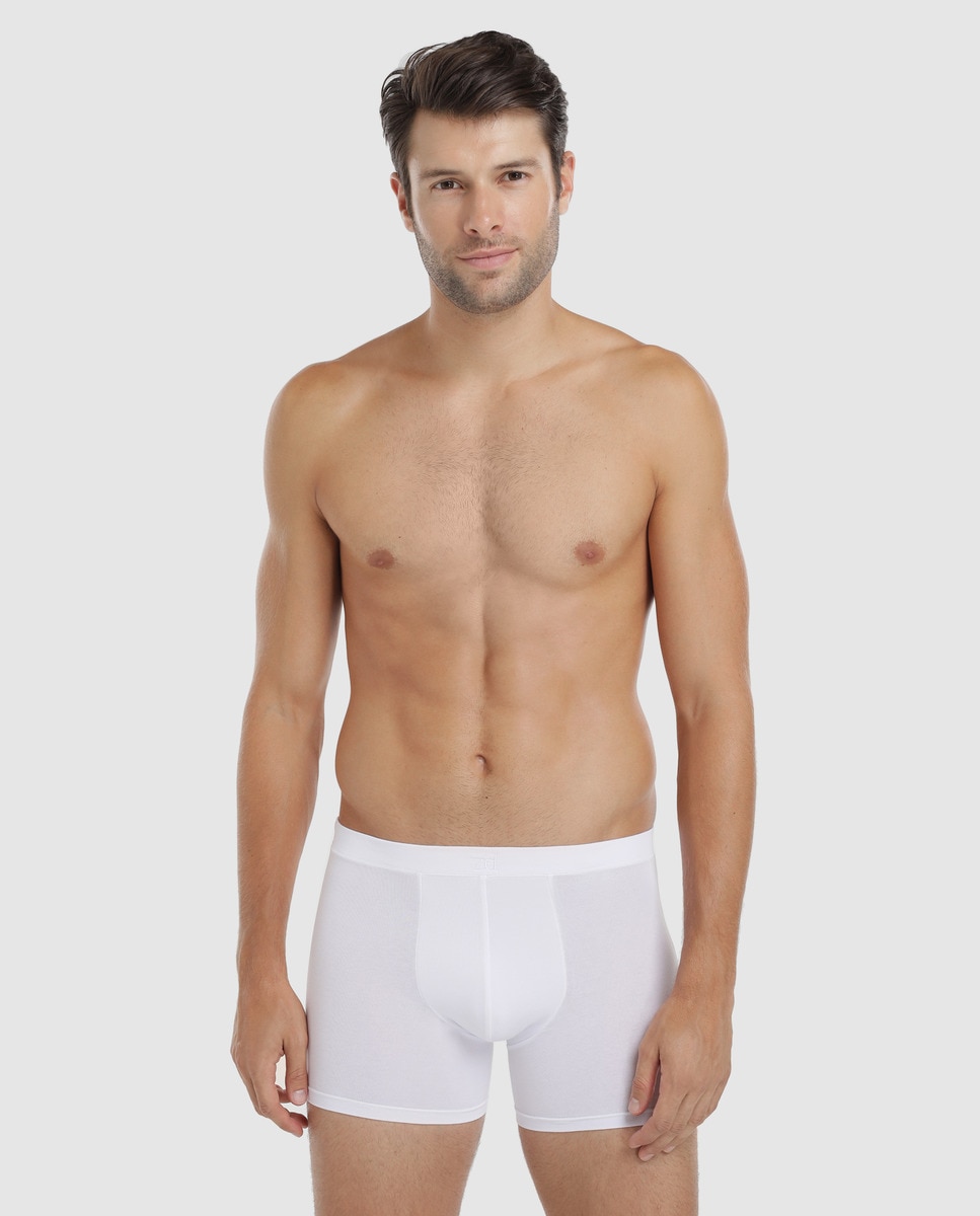 Imagem 0 de Boxers de malha com algodão orgânico brancos de homem