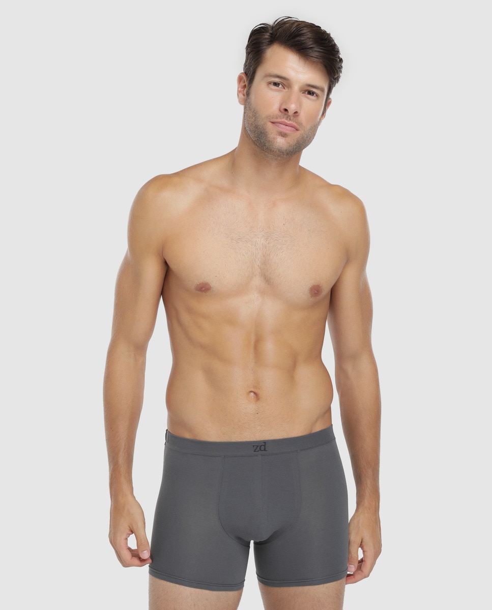 Imagem 0 de Boxers de malha com algodão orgânico cinzentos de homem