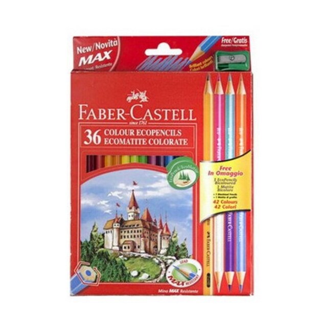 Imagem 0 de Caixa Lápis de cor  36 + 4 Bicolor Faber Castell
