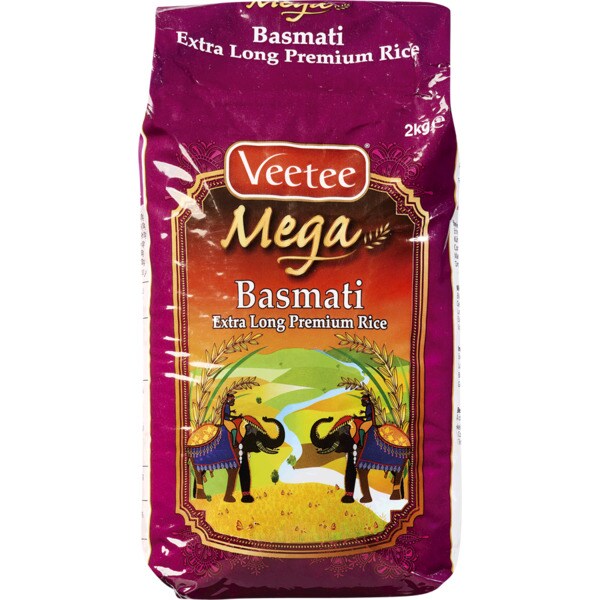 Comprar Arroz Basmati Extra Longo embalagem 2 kg · Veetee