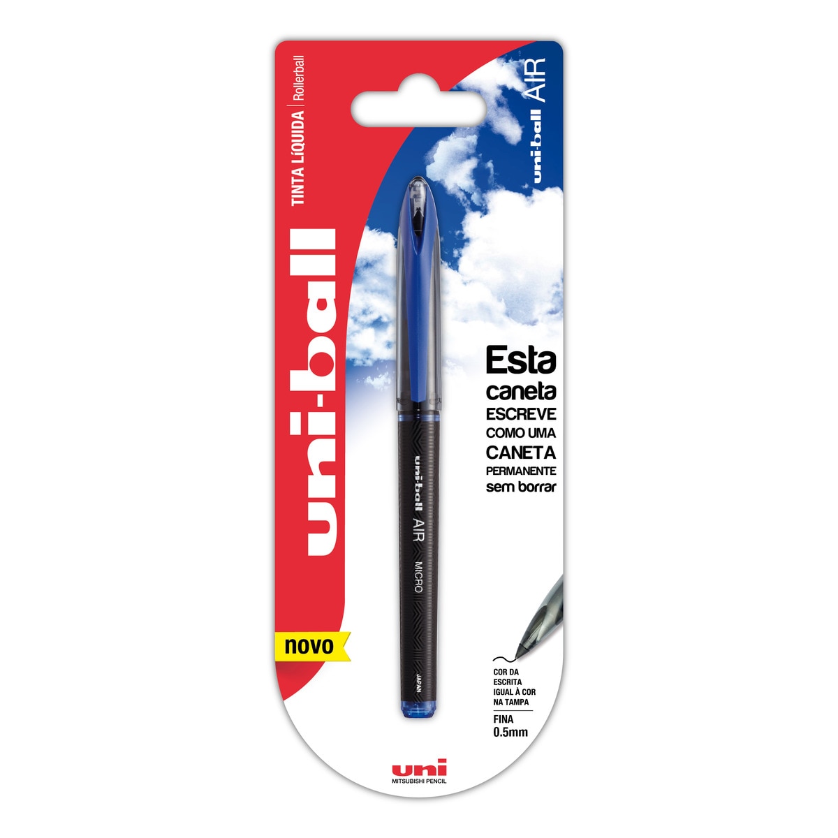 Esferográfica Tinta Líquida Uba 188 Uni-Ball Air - Azul 1