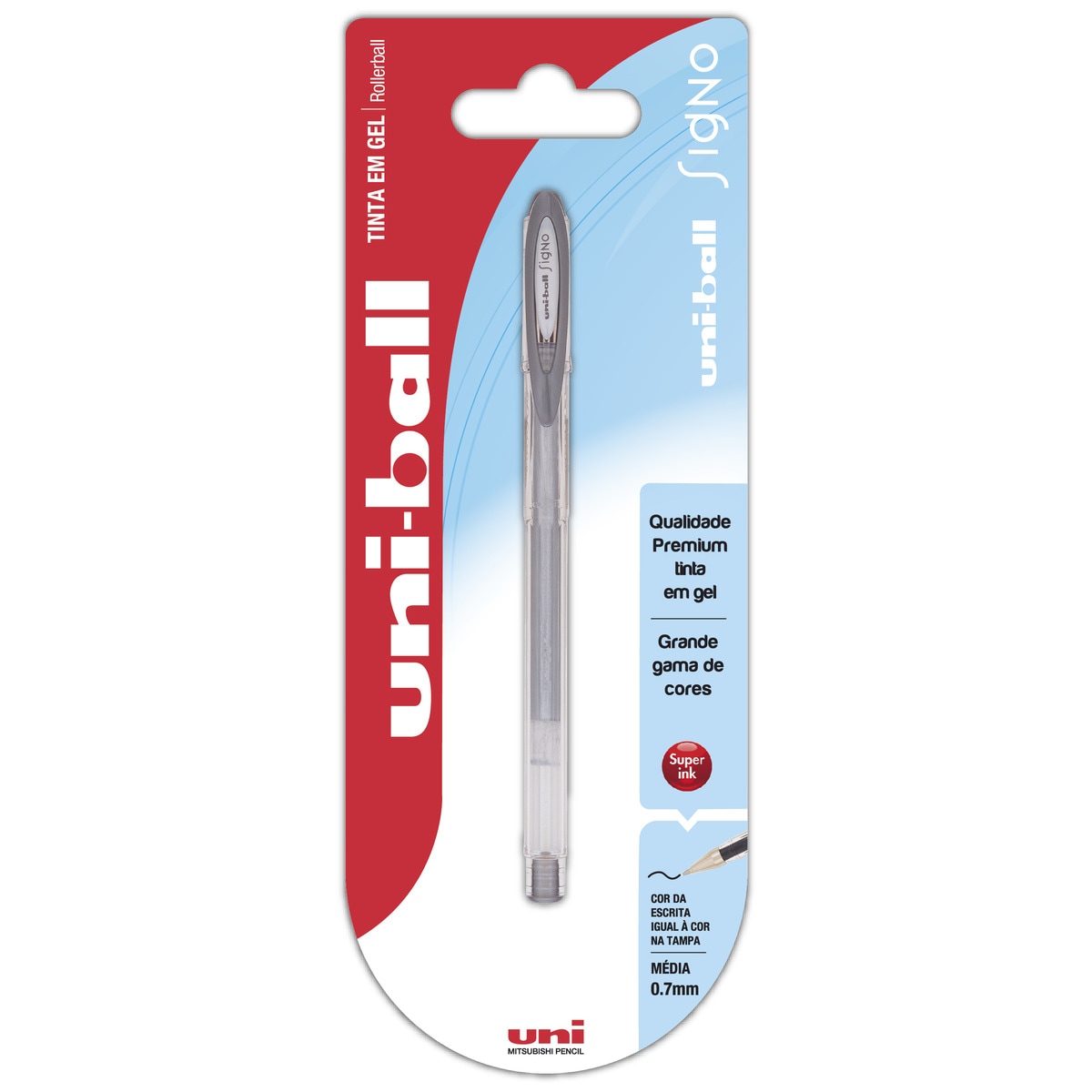 Imagem 0 de Esferográfica Uni-ball Signo 120 Tinta em Gel - Prata