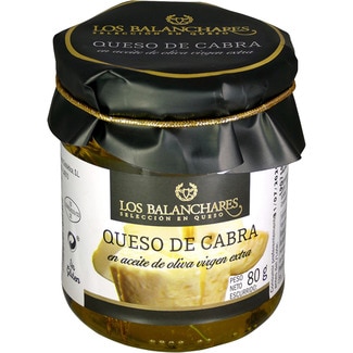 queso de cabra en aceite de oliva virgen extra 2 piezas tarro 80 g - Los Balanchares