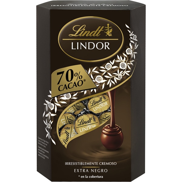 bombones de chocolate extra negro 70% estuche 337 g