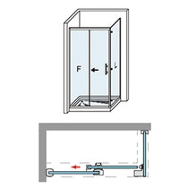 Mampara de ducha Amberes 2PL Ibermampara Cromo-5