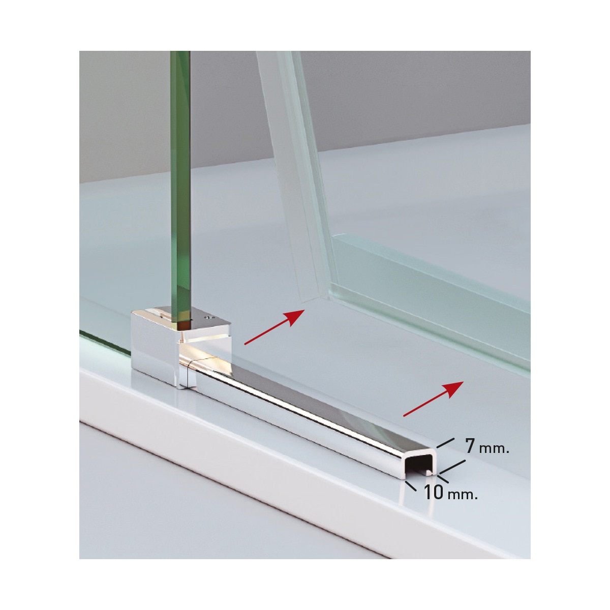 Mampara de ducha frontal Versalles 4P Ibermampara Cromo-6