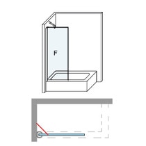 Mampara de ducha con panel fijo Módena-8 CL Ibermampara Cromo-5
