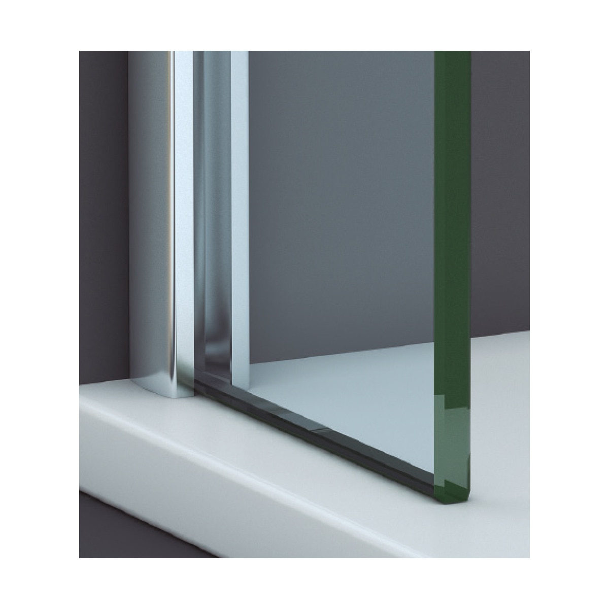 Mampara de ducha con panel fijo Módena-8 CC Ibermampara Cromo-4
