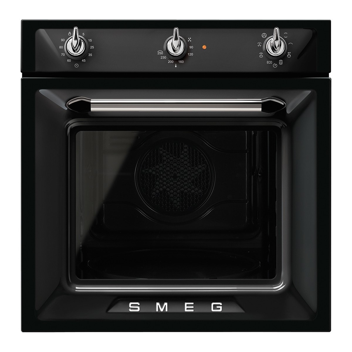 Forno Termoventilado Smeg Victoria SF6905N1 VaporClean de 70 Litros - Preto Preto-1