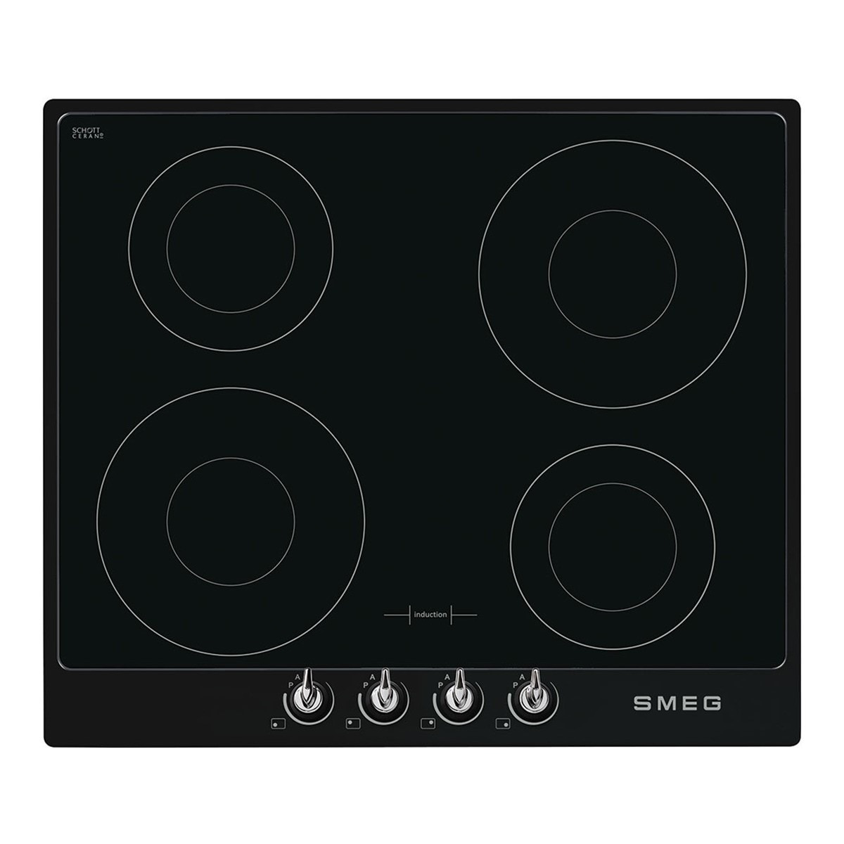 Placa de Indução Smeg Victoria SI964NM de 4 Zonas e de 60 cm - Preto Preto-1