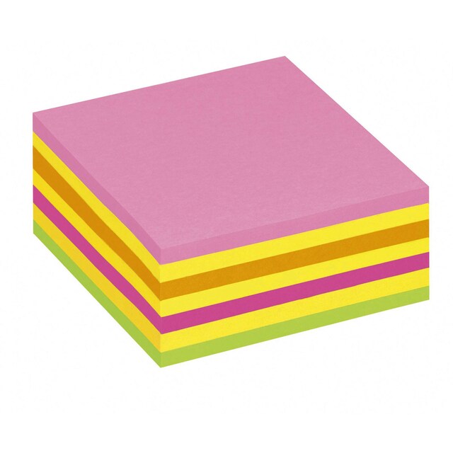 Imagen 0 de Bloc de notas rosa, naranja, fucsia, verde y amarillo 76 mm x 76 mm, 325 hojas Post-it