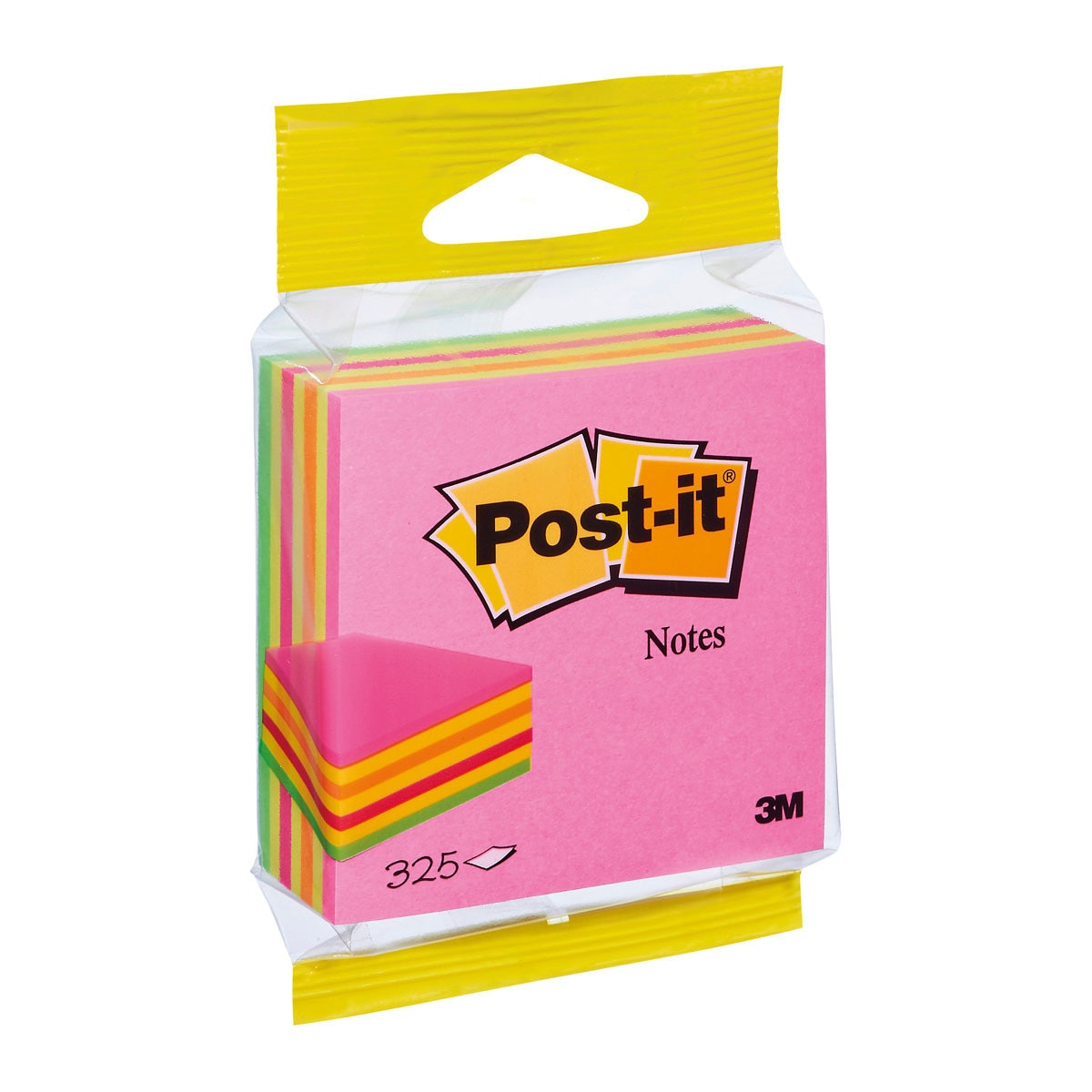 Bloc de notas rosa, naranja, fucsia, verde y amarillo 76 mm x 76 mm, 325 hojas Post-it 2