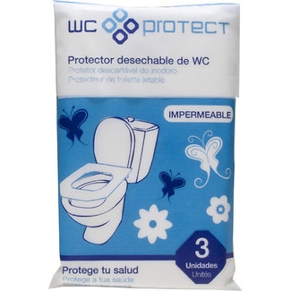 protector desechable del inodoro impermeable y de bolsillo barrera bacteriológica envase 3 unidades - Wc Protect
