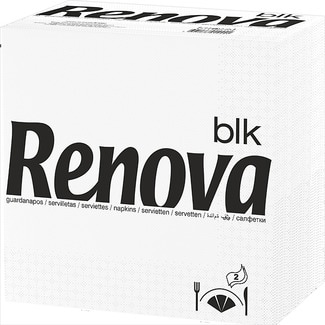 servilletas blancas 2 capas 40x40 cm paquete 75 unidades - Renova