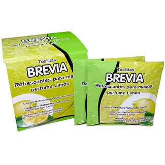 toallitas refrescantes para manos perfume limón caja 12 unidades - Brevia