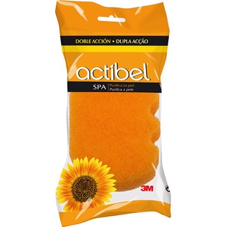 esponja de baño spa doble acción suave bolsa 1 unidad - Actibel