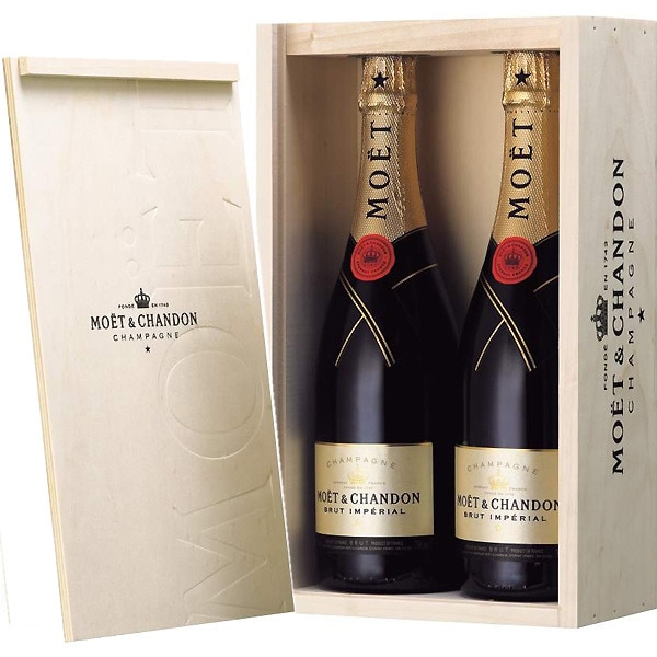 Impérial champagne brut Estuche madera 2 botellas 75 cl