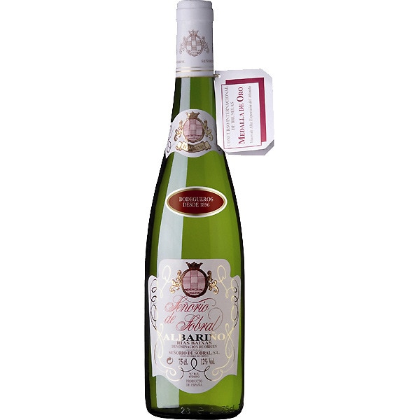 vino blanco albariño DO Rías Baixas botella 75 cl
