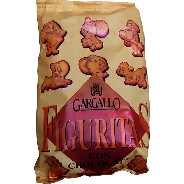 figuritas de galleta con chocolate bolsa 180 g