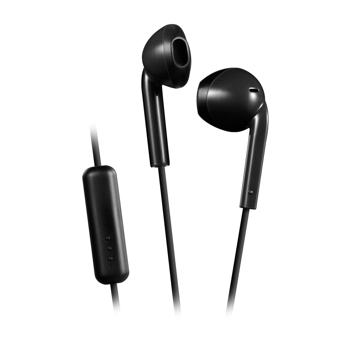 Auriculares de botón JVC HA-F17M-B-E Negro con controlador y microfóno Negro-1