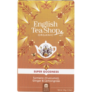 Infusão Super Goodness Curcuma, Gengibre e Erva Príncipe Biológica embalagem 35 g - English Tea Shop