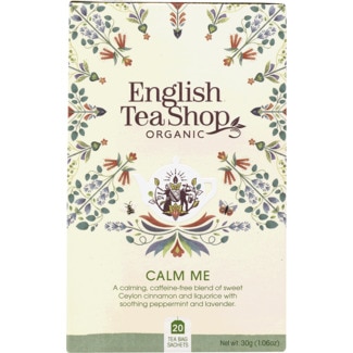 Infusão Calm Me sem Cafeína de Canela, Hortelã Verde, Alcaçuz e Lavanda Biológica embalagem 30 g - English Tea Shop