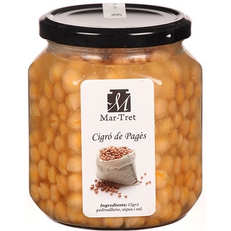 garbanzo de payés cocido frasco 500 g - Mar-tret