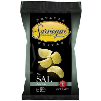 patatas fritas con aceite de oliva virgen extra sin sal bolsa 150 g - Sarriegui