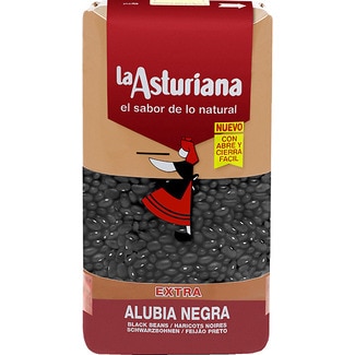alubia negra paquete 1 kg - La Asturiana