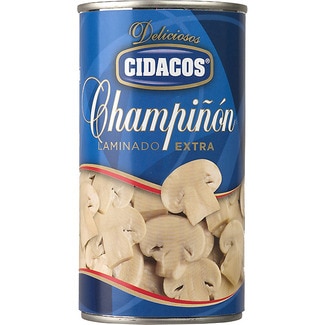 champiñón laminado extra lata 180 g neto escurrido - Cidacos