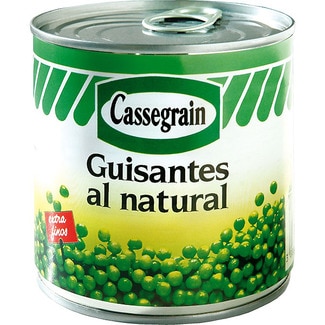 guisantes al natural extrafinos lata 280 g neto escurrido - Cassegrain