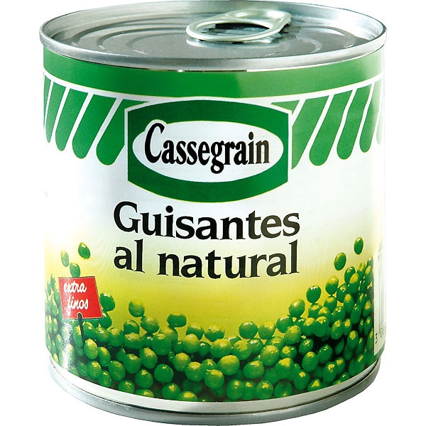 guisantes al natural extrafinos lata 280 g neto escurrido
