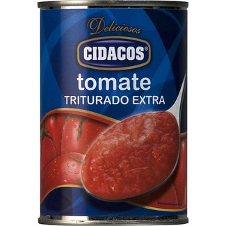 tomate natural triturado extra lata 400 g - Cidacos