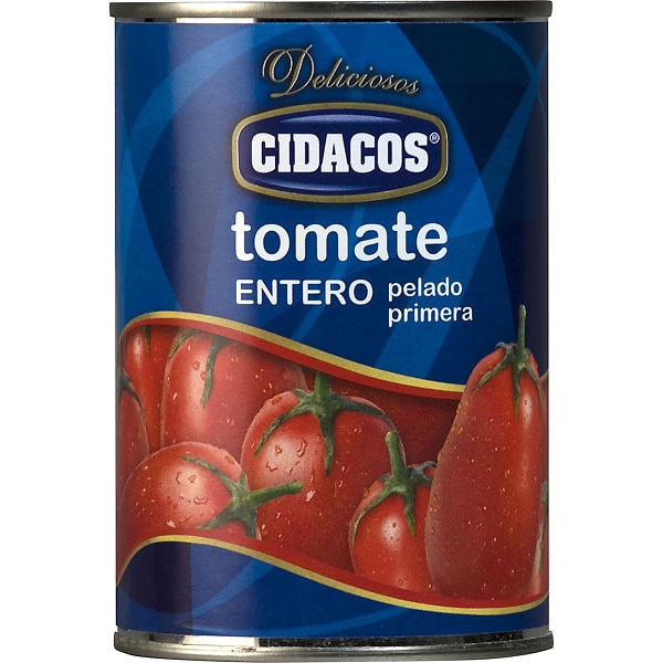 tomate entero pelado primera lata 240 g neto escurrido