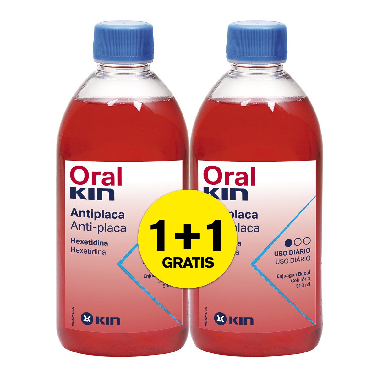 Colutório Oralkin 2x1 500ml Kin 1