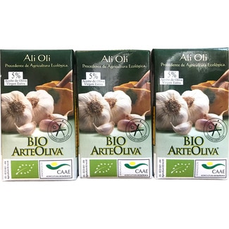 salsa ali oli procedente de agricultura ecológica pack 3 envases 125 ml - Arteoliva