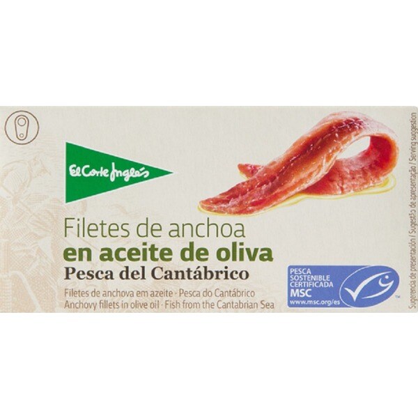 El Corte Inglés Filetes de Anchova em Azeite lata 30 g