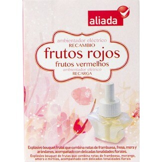 Aliada Ambientador Eléctrico Frutos Vermelhos Recarga embalagem 1 unidade
