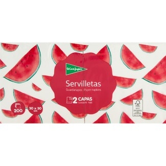 Guardanapos 2 Camadas 30x30 cm embalagem 200 unidades - El Corte Inglés