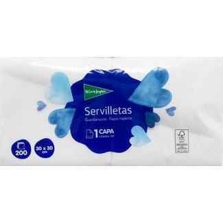 Guardanapos 1 Camada 30x30 cm embalagem 200 unidades - El Corte Inglés